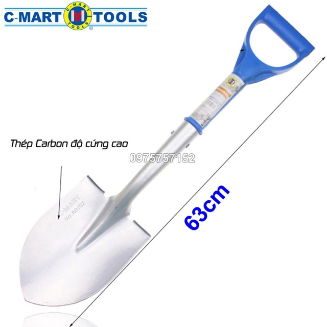 Xẻng đa năng C-Mart làm vườn, xúc đất, đào hầm, đi cắm trại, đi du lịch 630mm