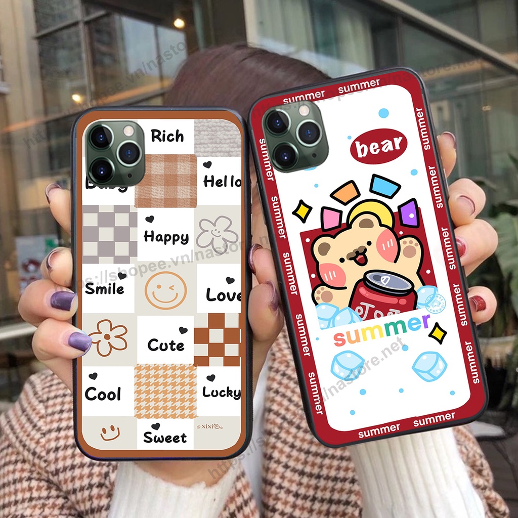 ỐP LƯNG IPHONE 11 -IPHONE 11 PRO -IPHONE 11 PRO MAX trái tim gấu trắng cute bo viền cực chuẩn