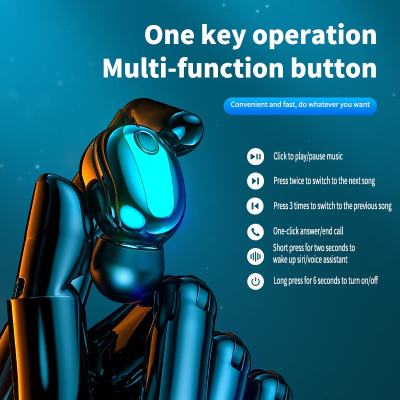 Bộ Tai Nghe Không Dây Bluetooth 5.0 S8 S9 Chống Thấm Nước Có Mic