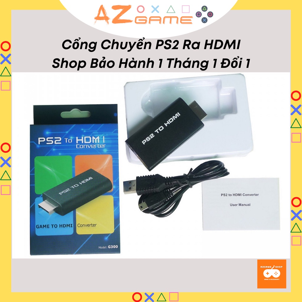 Bộ Chuyển Đổi Cổng PS2 ra HDMI + Dây HDMI 1.5m