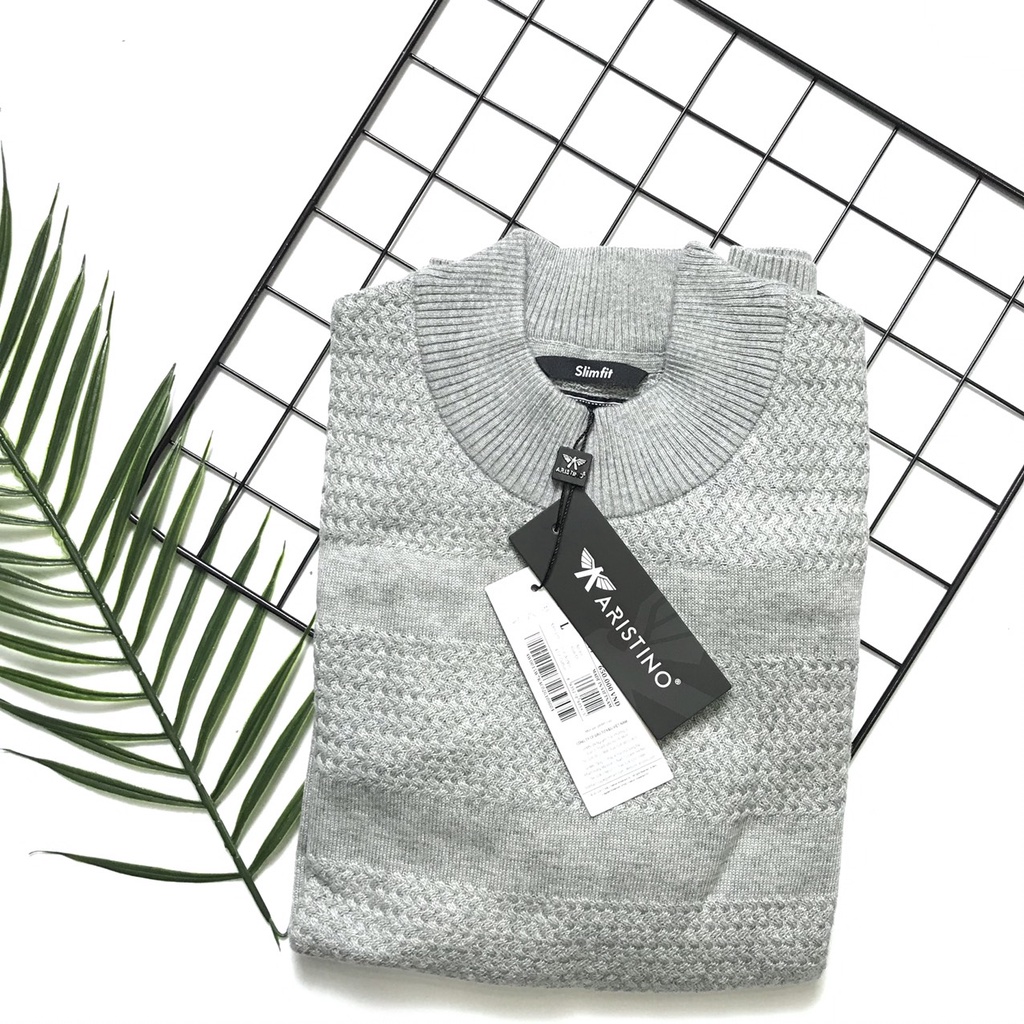 Áo len nam Aristino  thiết kế đơn giản  chất mềm mại thoáng khí AWO005W1