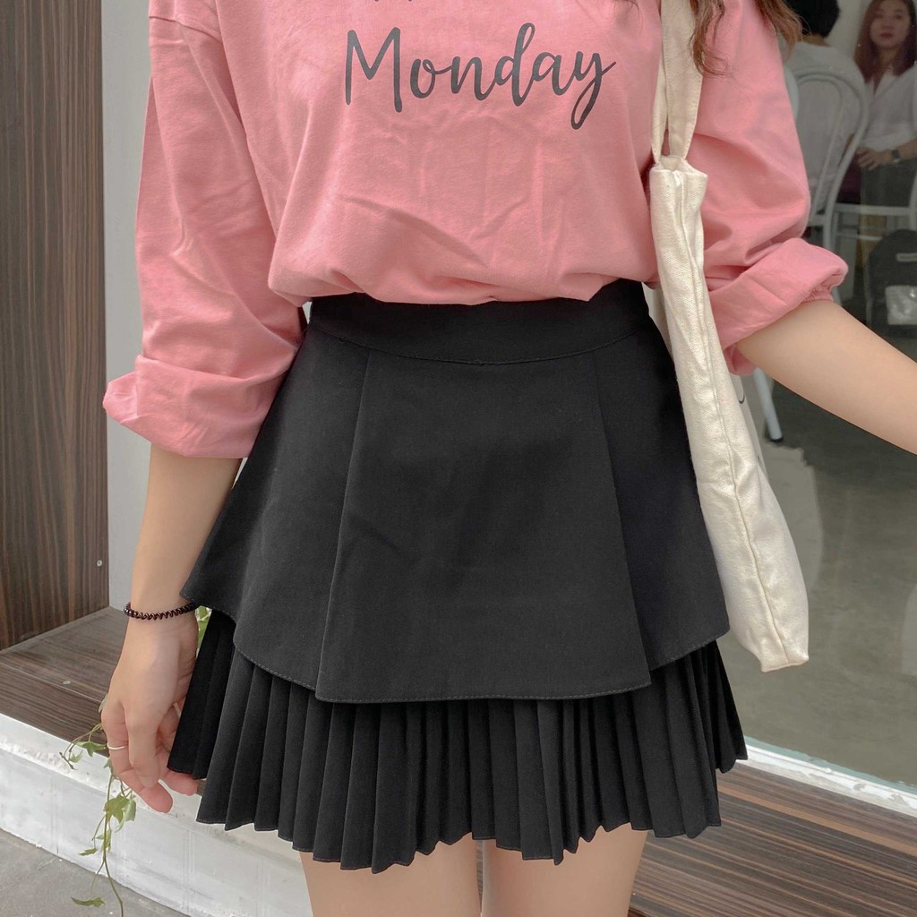 Chân váy 2 tầng xếp ly nhỏ ulzzang thời trang nữ VM STYLE 03CVTH1702NV | BigBuy360 - bigbuy360.vn