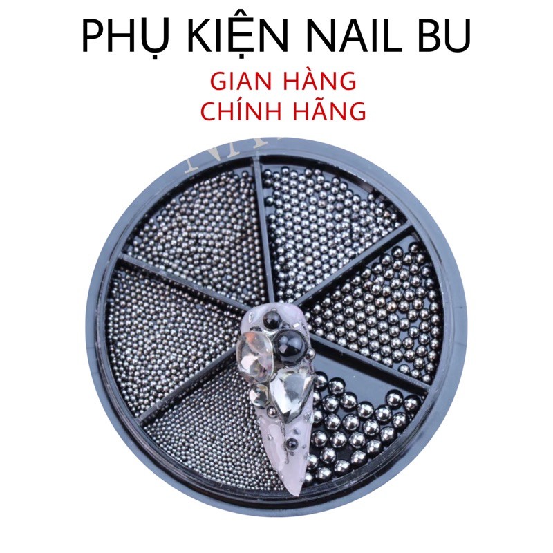 phụ kiện kim loại bi mix màu xám