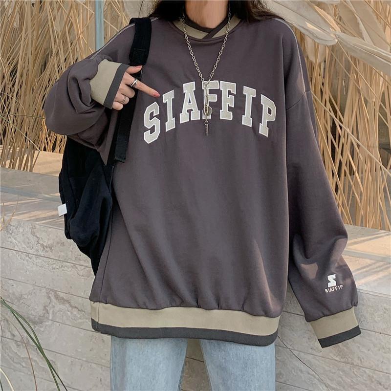 Áo sweater dáng rộng thời trang phong cách Hàn Quốc dành cho nữ