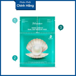 MẶT NẠ TRẮNG DA NGỌC TRAI 3 TRONG 1 JM Solution Marine Luminous Pearl Deep Moisture Mask