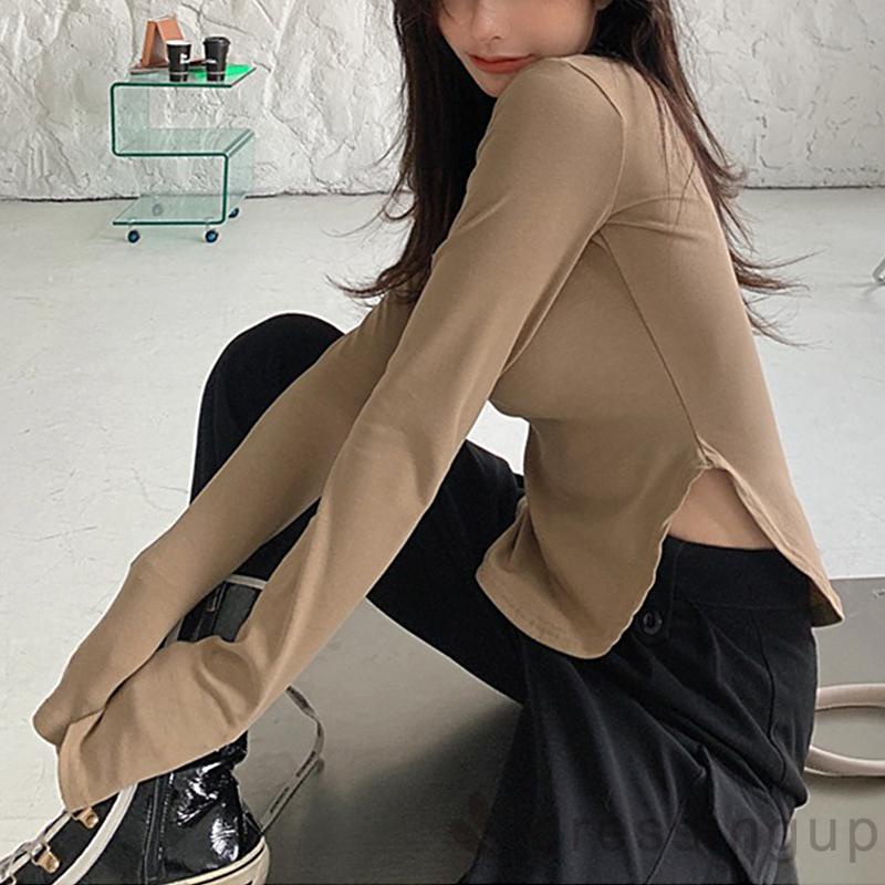 Áo thun tay dài thiết kế độc đáo thời trang cho nữ