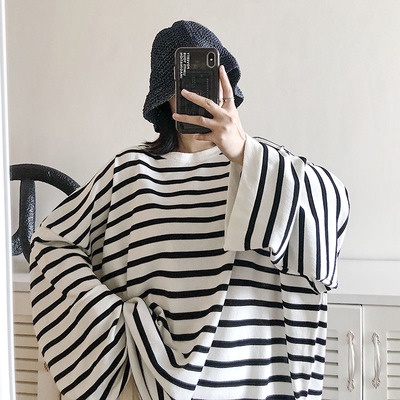 Áo sơ mi sọc dọc trắng đen 100% cotton