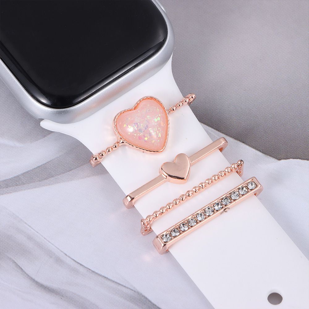 MAYSHOW Fashion Strap Decorative Charms Accessories Diamond  Ring Band Ornament New Jewellery Bracelet Smart Watch Metal Charms/Multicolor