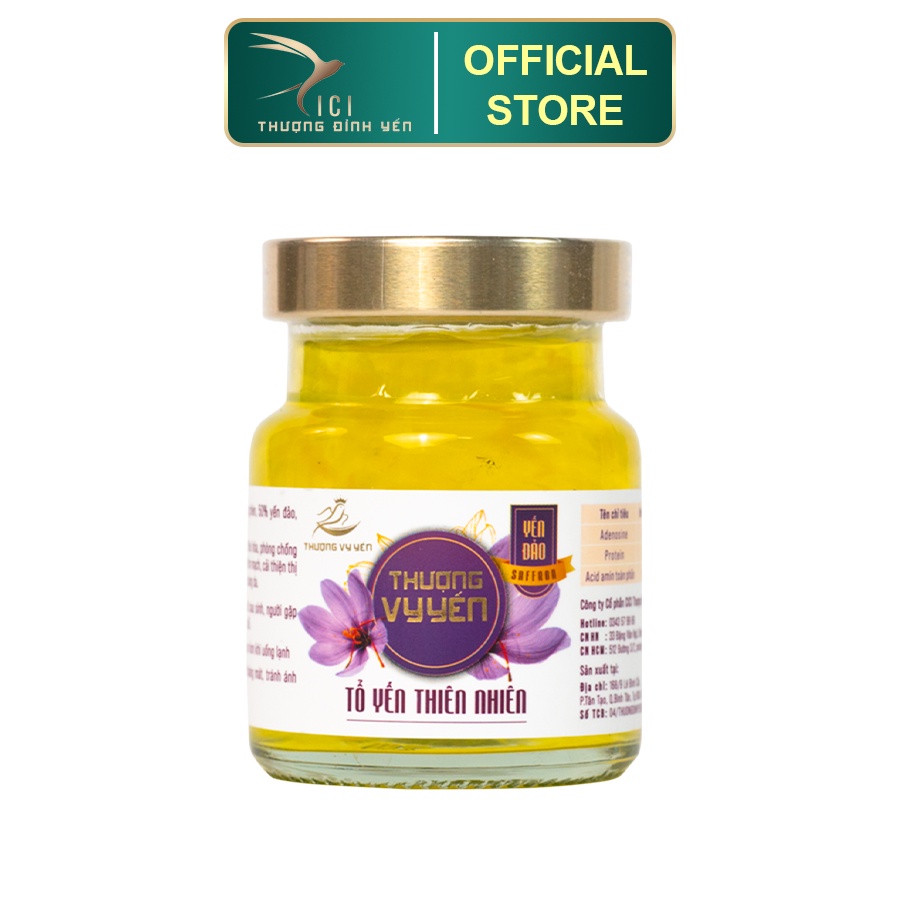 Yến Sào Khánh Hòa Saffron CiCi Thượng Đỉnh Yến hũ Yến Chưng Sẵn 70ml nguyên chất ngăn ngừa lão hóa, giảm mụn, mờ nám
