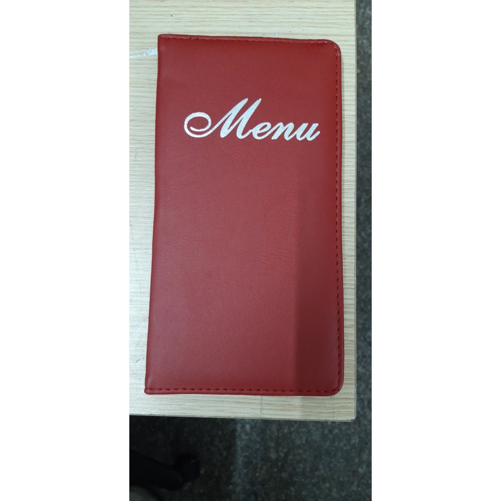 Menu 10 lá quyển da A6 201