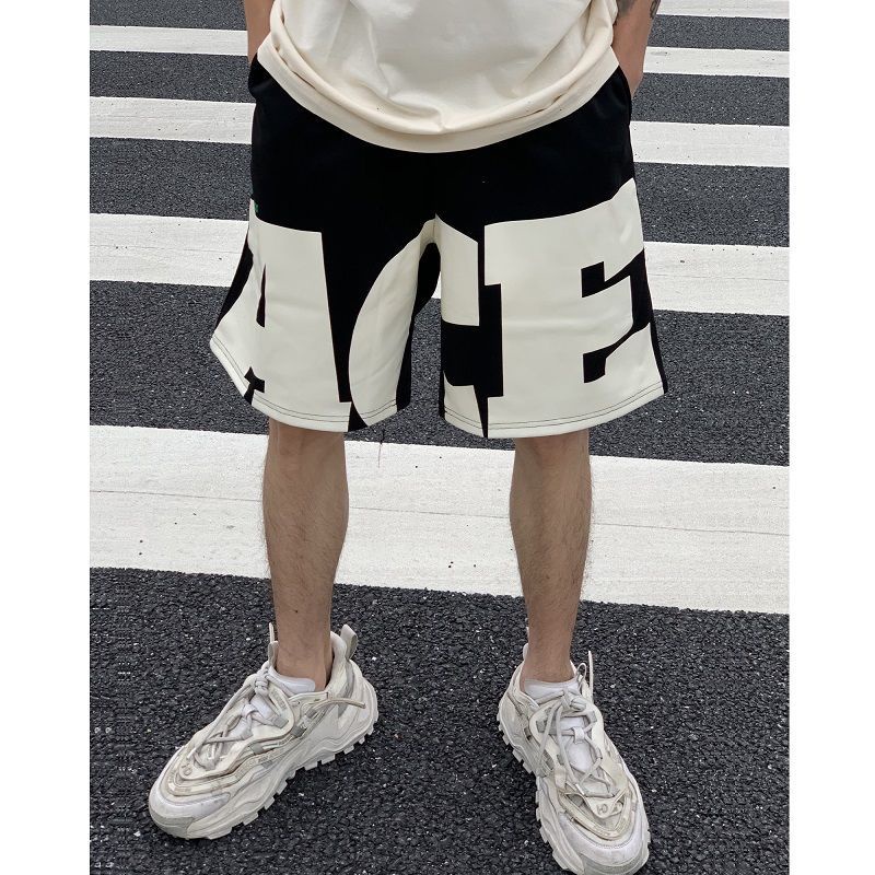 Quần Short Thể Thao In Chữ Phong Cách Hip Hop Đường Phố Năng Động