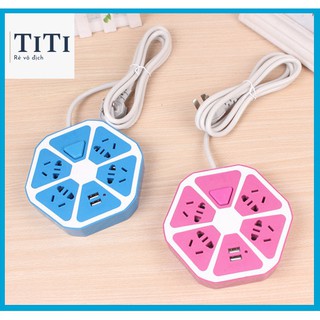 [FREESHIP] Ổ cắm điện tròn hình trái cây kèm 2 cổng USB