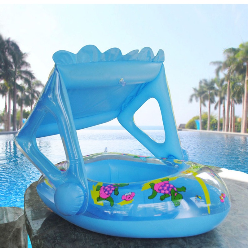 WMMB Inflatable Float Swimming Pool for Kids Sun Protection with Canopy Summer Toys