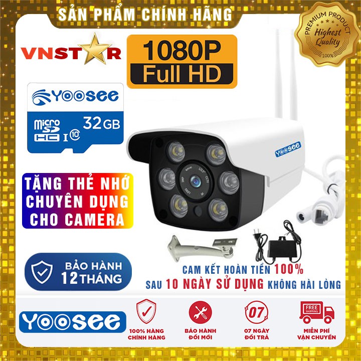 Camera Yoosee Ngoài Trời 2.0 - Chống bụi chống nước, Siêu nét góc rộng