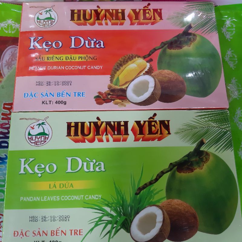 Kẹo dừa Huỳnh Yến ít ngọt 400g
