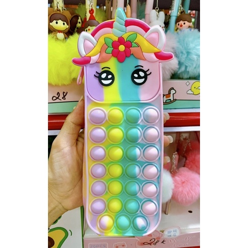 Hộp Bút Pop It Mẫu Unicorn/Khủng long xinh xắn cho bé