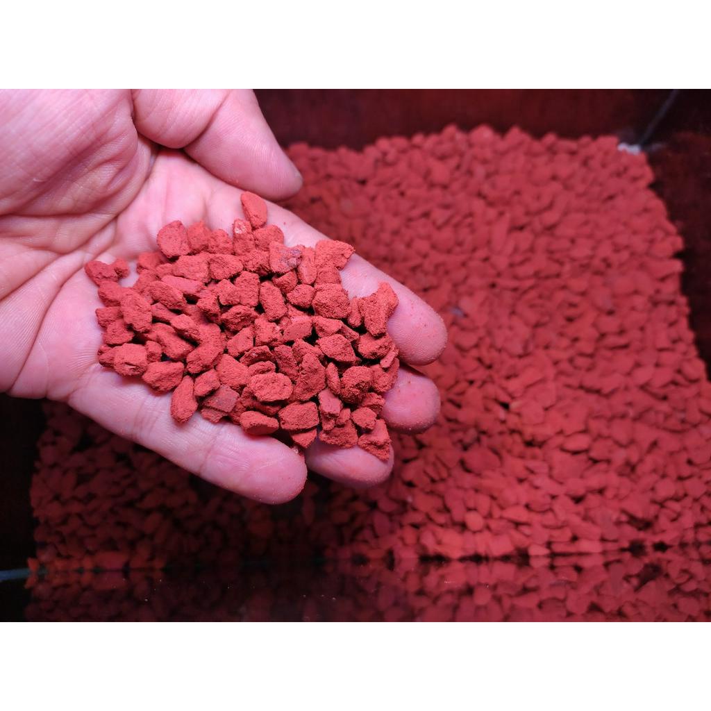 Sỏi 3 Màu, sỏi núi lửa,sỏi trắng,gốm đỏ dải nền.