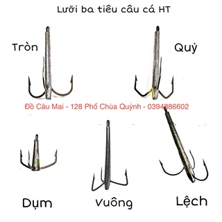 Lưỡi câu ba tiêu vuông, tròn có ngạnh