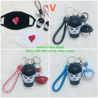 Móc khóa BTS + strap holo_Mẫu mới (KM tặng Sticker & hình xăm BT21 BTS)