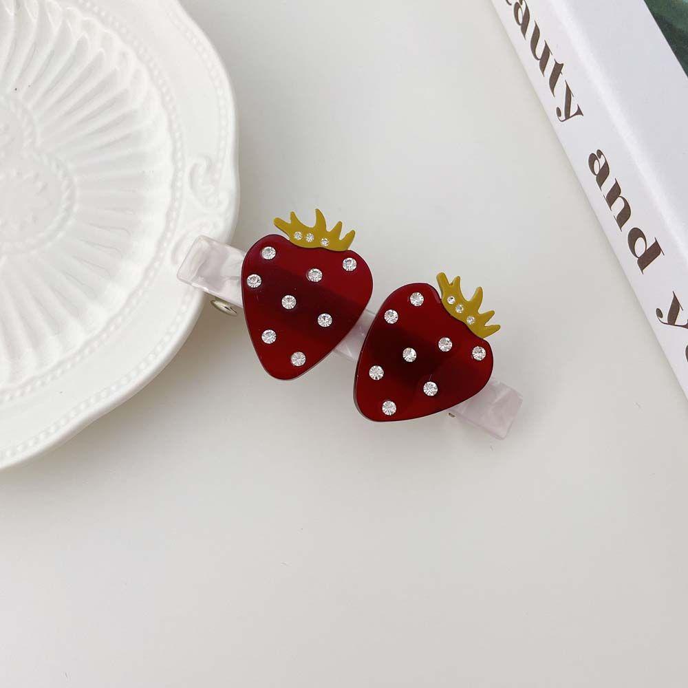 JARRED Kẹp Tóc Càng Cua Họa Tiết Trái Cây Đơn Giản Dễ Thương Cho Nữ