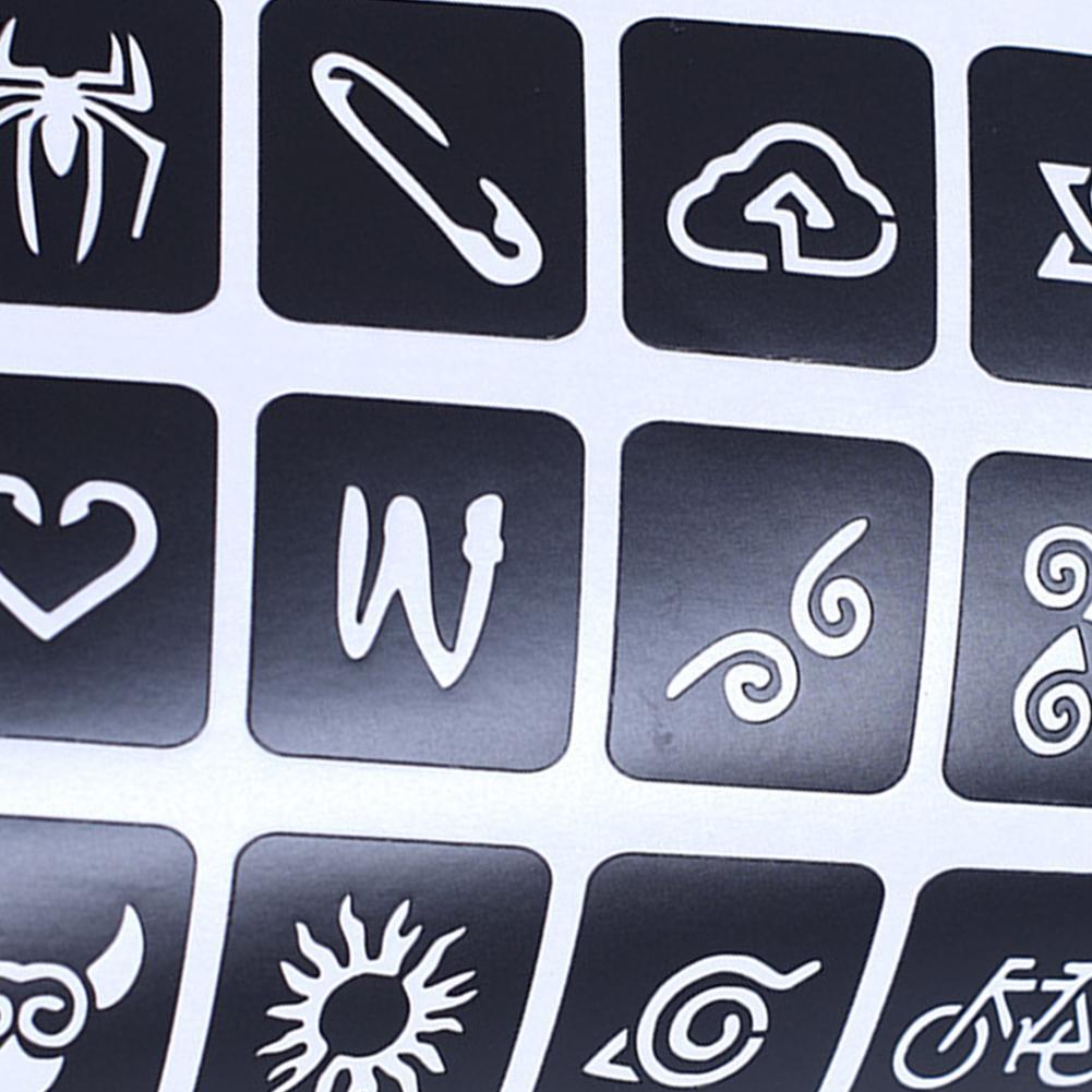 Khuôn xăm hình tạm thời mẫu S5F5 nhiều họa tiết hoạt hình xinh xắn