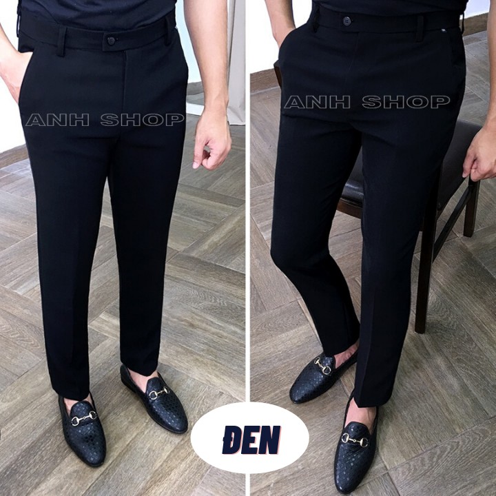 Quần âu nam đẹp vải co giãn nhẹ chống nhăn phong cách công sở | BigBuy360 - bigbuy360.vn