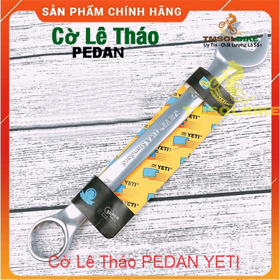 Pedan Bàn Đạp Xe Đạp Full Hợp Kim Nhôm Siêu Nhẹ Chống Trượt Mẫu Trắng và Cờ Lê Chữa PEDAN