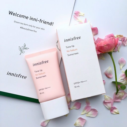 Kem Chống Nắng Nâng Tone, Kiềm Dầu Innisfree Tone Up No Sebum Sunscreen SPF35/PA++++ 50ml Hàn Quốc [New 2020]