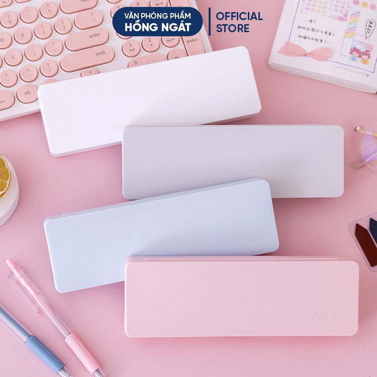 Hộp đựng bút nhựa, hộp đựng bút để bàn cute dễ thương đa năng giá rẻ đồ dùng học tập văn phòng phẩm OB07