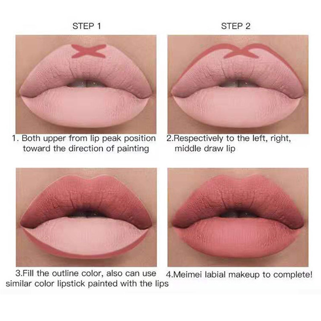 Bút Kẻ Viền Môi Màu Lì Chống Thấm Nước Lâu Trôi Không Dính