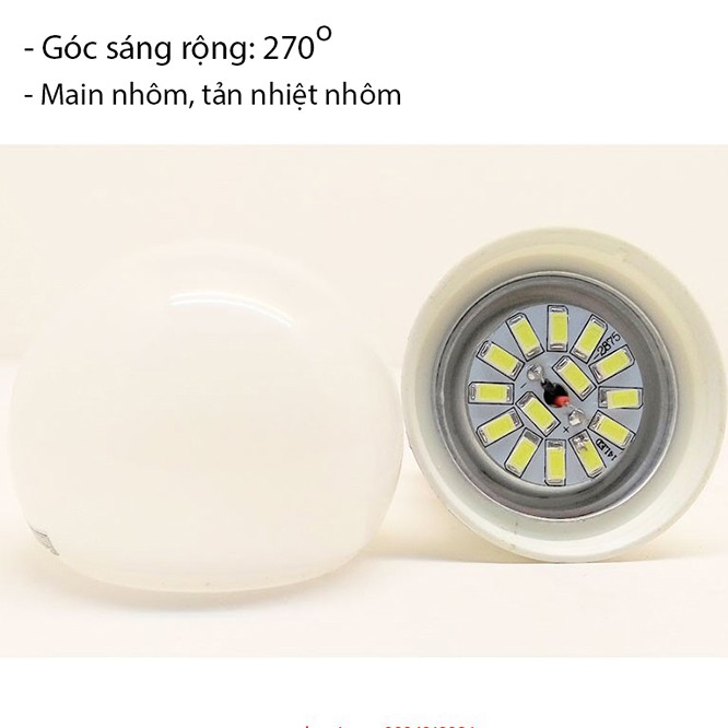 Bóng đèn LED ASIA 3W đến 12W tiết kiệm điện (Hàng Việt Nam chất lượng cao) Bóng bup tròn ánh sáng trắng cck1 | BigBuy360 - bigbuy360.vn