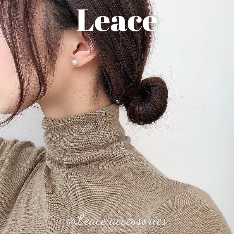 Bông tai khuyên tai ngọc trai nhân tạo phong cách đơn giản ER001 Leace.accessories