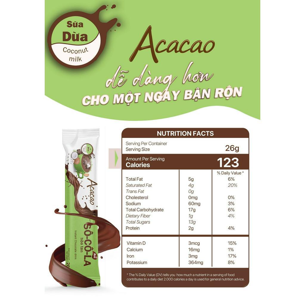 Combo 3 hộp bột Sô Cô La dinh dưỡng VỊ BẠC HÀ, SỮA DỪA và NGUYÊN BẢN phòng ngừa thiếu máu