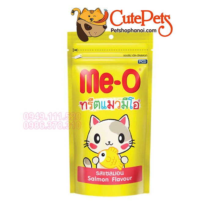 Bánh thưởng cho mèo Me-O Cat Treat 50g - 3 vị Cá Hồi, Cá Ngừ, Tôm - CutePets