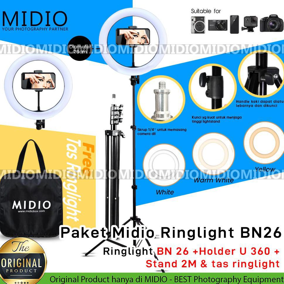 Đèn Led Tròn Mini Bn26 Hỗ Trợ Quay Video / Live Stream / Chụp Ảnh | BigBuy360 - bigbuy360.vn