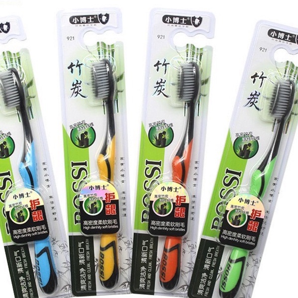 [Chính hãng] 1 Hộp Bàn Chải Đánh Răng Than Tre Hoạt Tính BOSSI Hàn Quốc Cao Cấp Lông Mềm