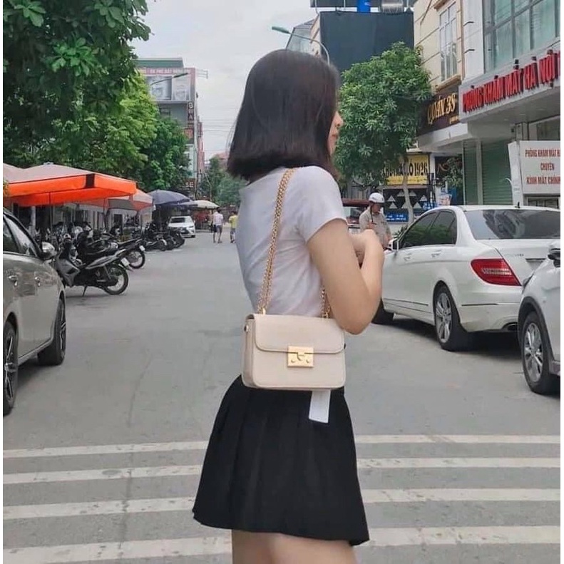 Túi xách Cnk mini vân rắn hàng Đẹp loại 1 đeo chéo size 18