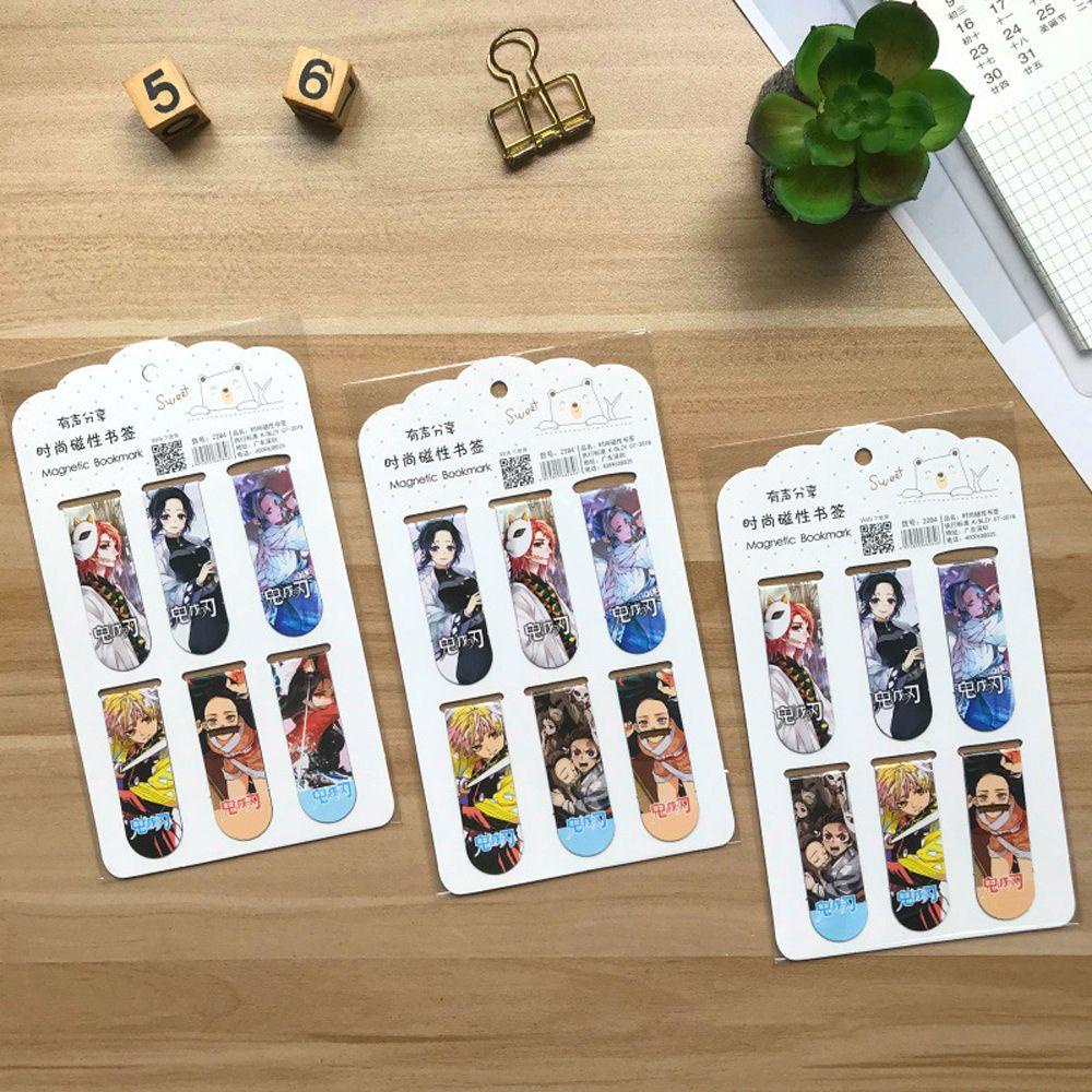 Pewany Jujutsu Kaisen Bookmarks Phụ Kiện Giấy Đánh Dấu Trang Sách Hình Anime Demon Slayer Cho Học Sinh