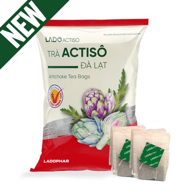 TRÀ TÚI LỌC ATISO ĐÀ LẠT LADOPHAR 100 TÚI/ TRÀ ACTISÔ/ LADOACTISO/ LADOTEA