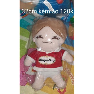 Gấu bông doll 32cm kèm áo mới trên 90%
