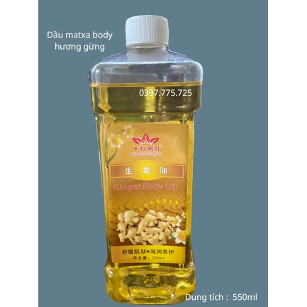 Dầu Massage Body nhiều mùi hương chai 550ml