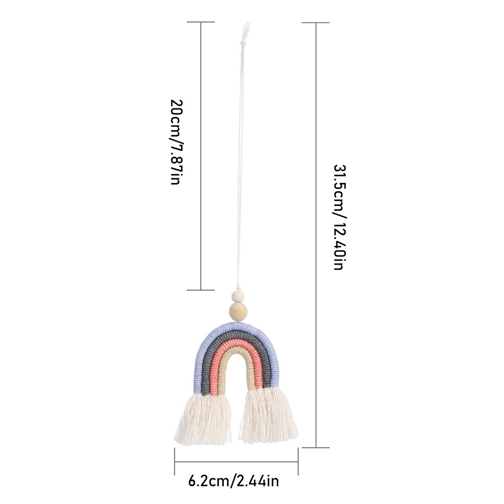 Phụ Kiện Treo Trang Trí Xe Hơi Hình Cầu Vồng Nhiều Màu Sắc