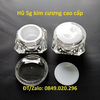 Combo 10 hũ chiết mỹ phẩm 5 gam kim cương cao cấp