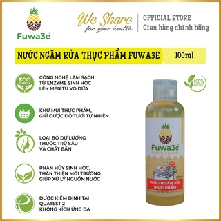 Nước ngâm rửa thực phẩm Fuwa3e chai 100ml, khử mùi loại bỏ chất bẩn