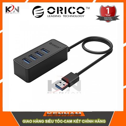 Bộ chia USB 4 PORT Orico W5P-U3-30 Đen - Hàng Chính Hãng