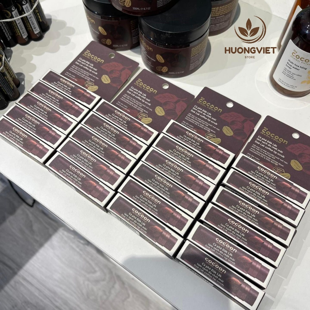Son Tẩy Tế Bào Chết Cho Môi Cocoon Việt Nam Chính Hãng 5gr Cà Phê Organic Loại Bỏ Da Chết Giúp Môi Căng Bóng Mịn Màng