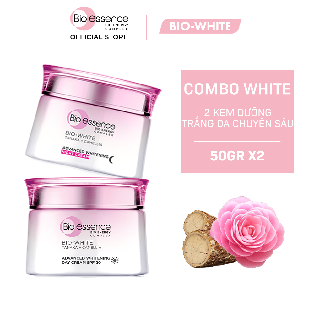 [Mã FMCGMALL -8% đơn 250K] Combo dưỡng da sáng mịn Bio-Essence Bio-White Kem dưỡng ngày và đêm (50gr x2) | BigBuy360 - bigbuy360.vn