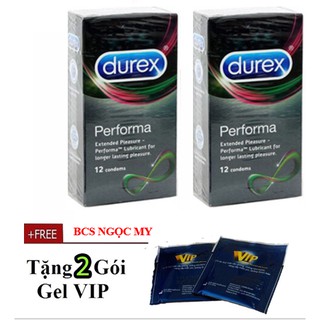 Combo 2 hộp bao cao su KÉO DÀI THỜI GIAN YÊU Durex Performa (12 chiếc)