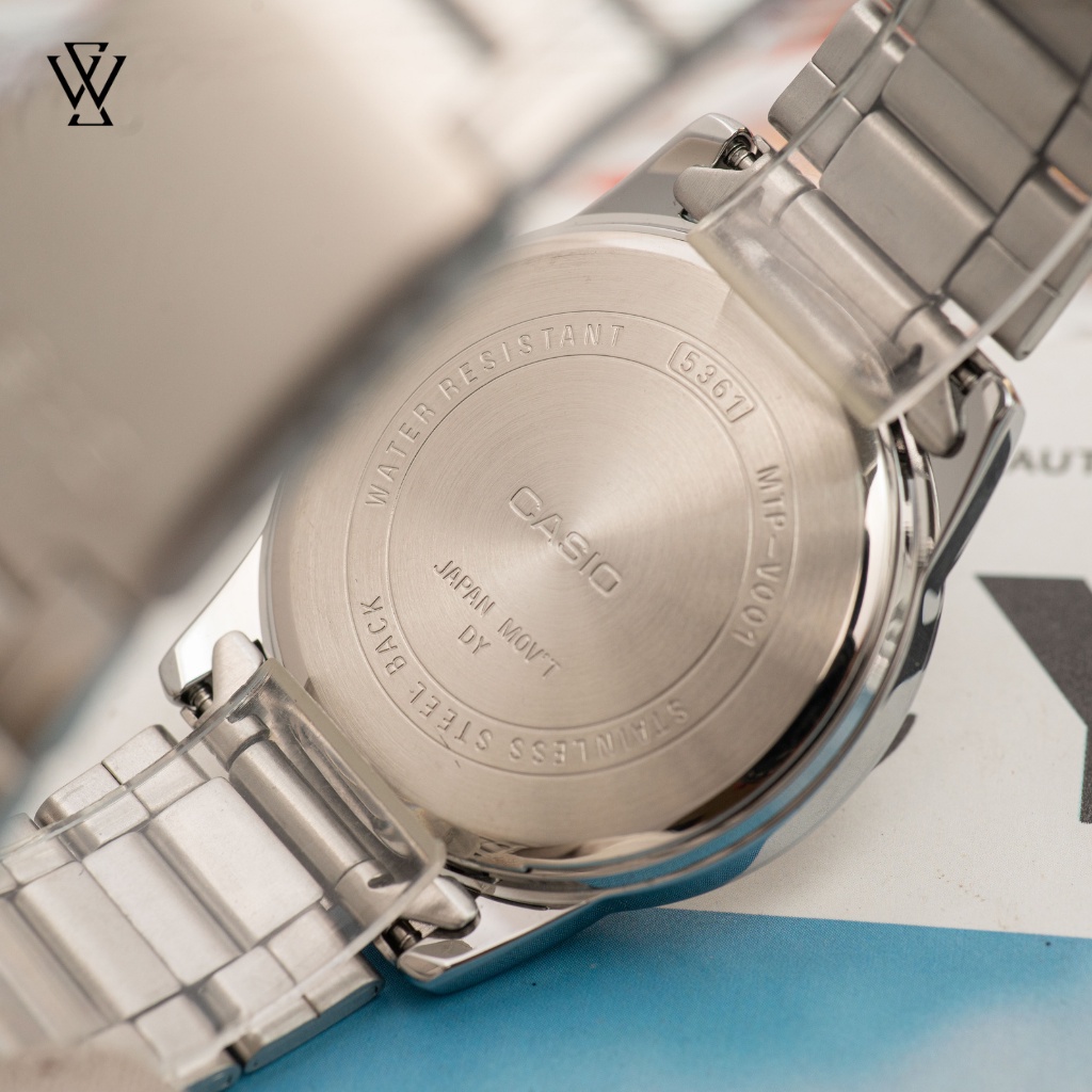 Đồng Hồ Quartz Nam Casio WATCHSTORE MTP-V001D-1BUDF Thiết Kế Kính Khoáng 38mm, Dây Kim Loại, Vỏ Thép Không Gỉ