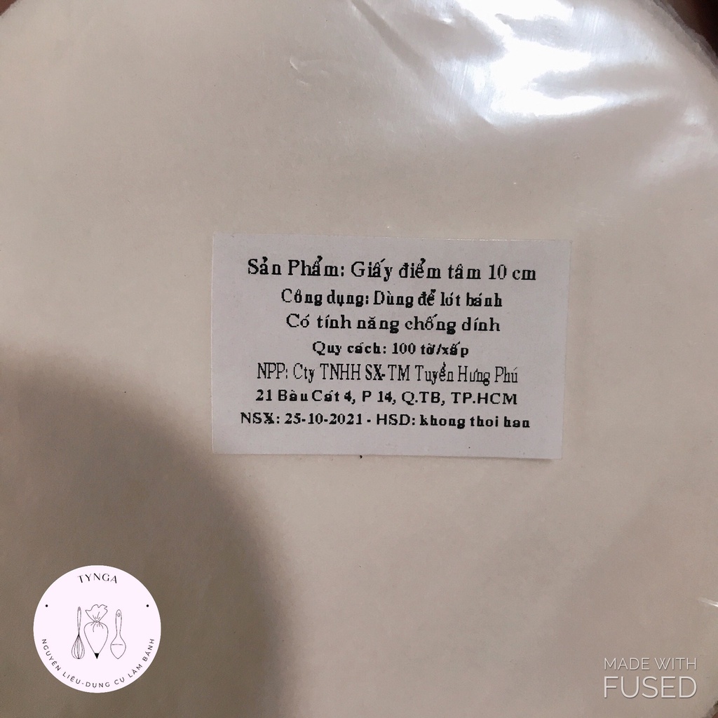 Giấy Nến Lót Làm Bánh Bao Điểm Tâm 10cm có chức năng chống dính Xấp 100 Tờ